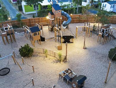 new outdoor playground on the theme of the sea