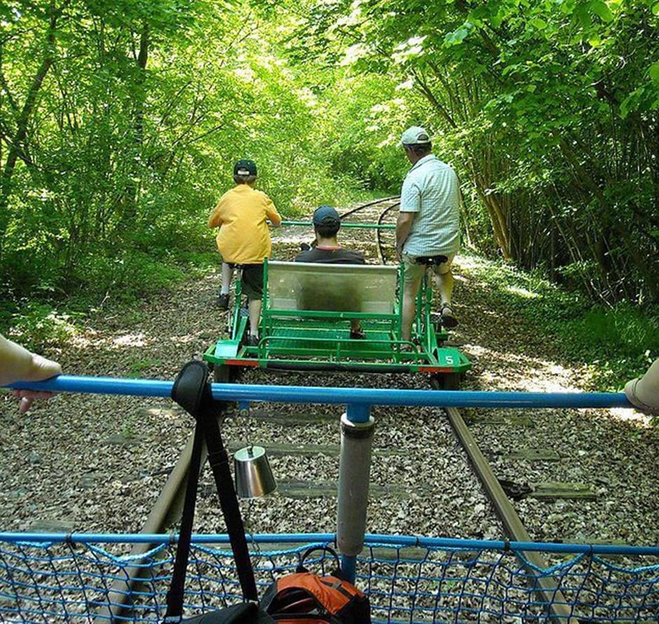 Vélo rail close to the campsite La Pomme de Pin - ST HILAIRE DE RIEZ CAMPSITE