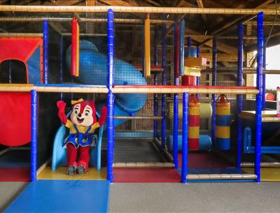 indoor play area with slides