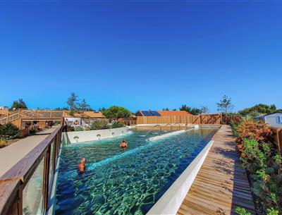 st hilaire de riez campsite with swimming lane and balneotherapy area