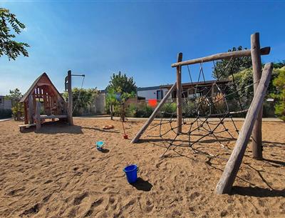 playground with climbing net