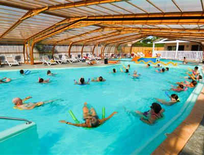 aquagym lessons in the heated indoor swimming pool