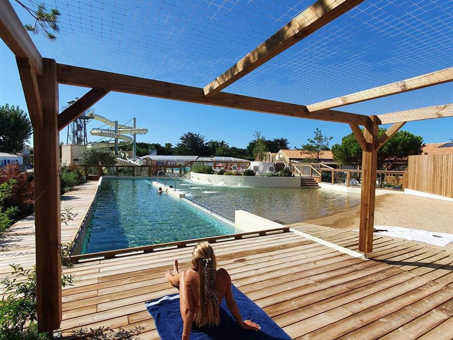 swimming lane with spa area - ST HILAIRE DE RIEZ CAMPSITE
