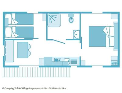 Mobile home 4-5 pers accessible to People with Reduced Mobility