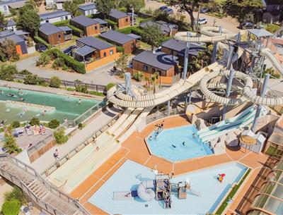 Aerial view of the aquatic area from a drone