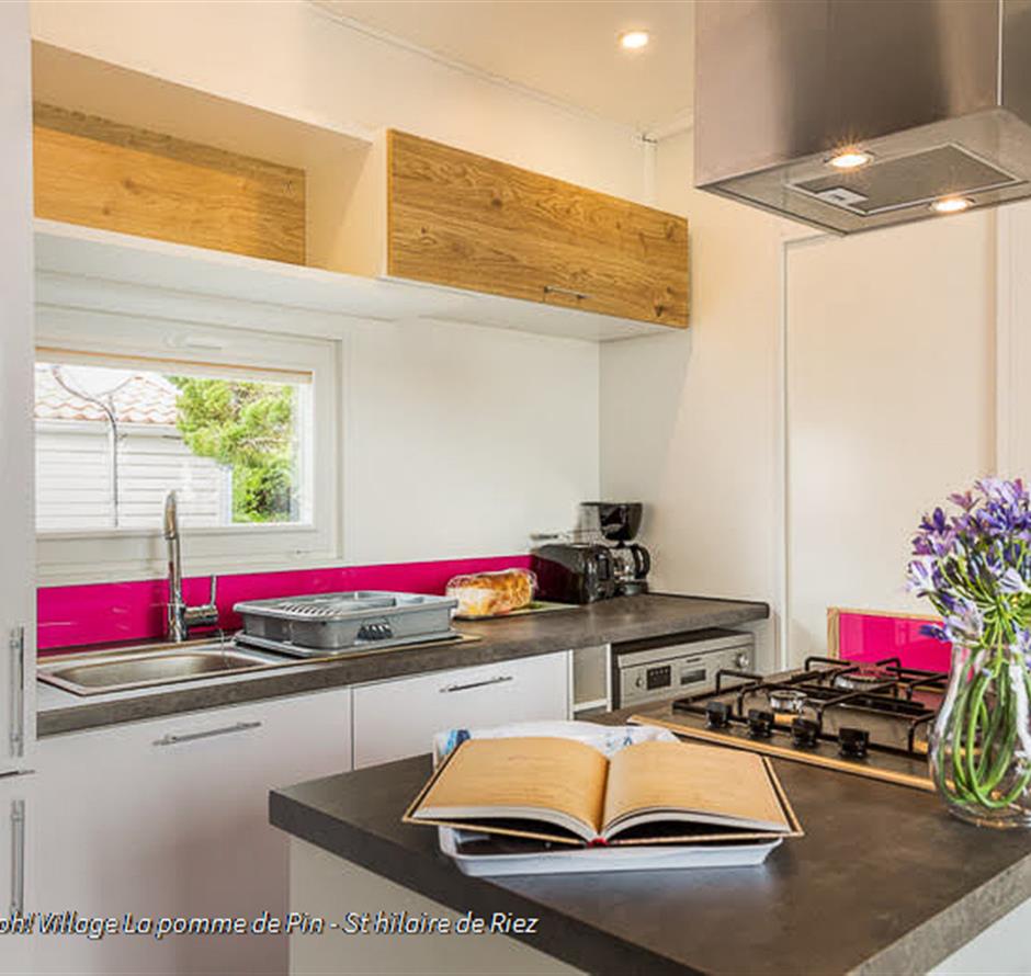 Spacious kitchen in a campsite near the sea  - ST HILAIRE DE RIEZ CAMPSITE