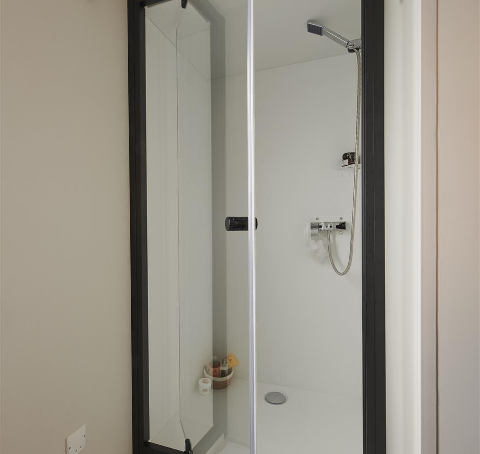 Shower in a mobile home at a Yelloh! Village in Vendée - ST HILAIRE DE RIEZ CAMPSITE