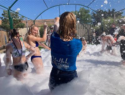 Foam party for teenagers at Yelloh! Village La Pomme de Pin