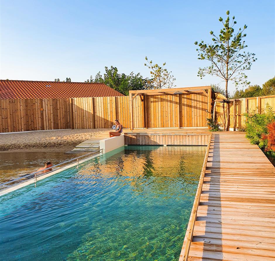 Lagoon with sunbathing area - ST HILAIRE DE RIEZ CAMPSITE
