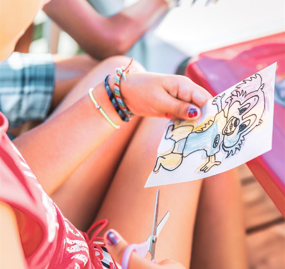 Mini club activities at La Pomme de Pin campsite  - ST HILAIRE DE RIEZ CAMPSITE
